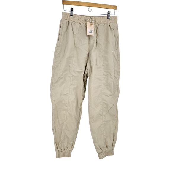 WILO The Label Parachute Jogger Pants Cream Drawstring Mesh Lined Baggy Size L - Picture 2 of 8